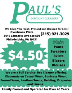 Paul’s Discount Cleaners Flyer