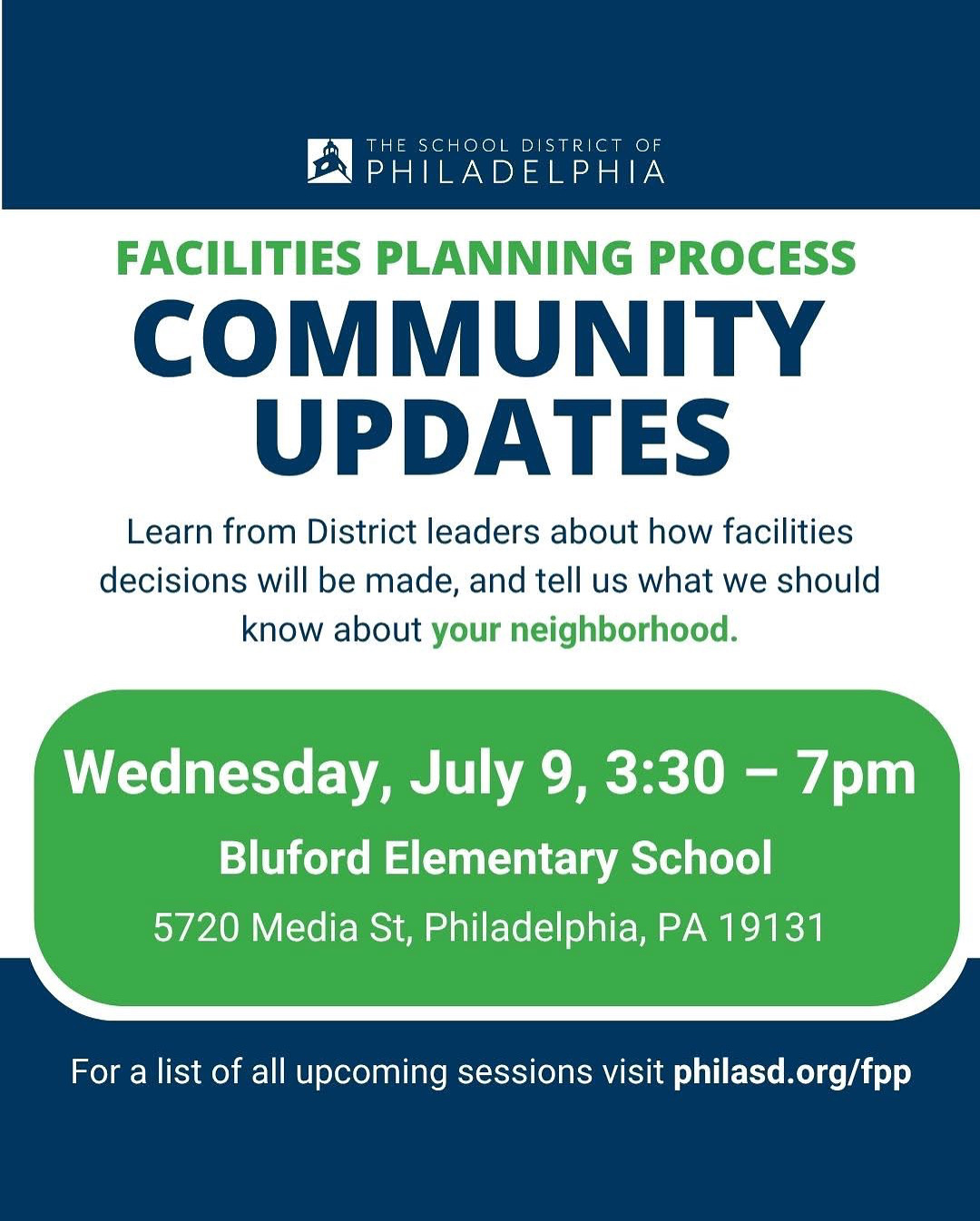 [NEW LOCATION!] Facilities Planning Process Engagement Session