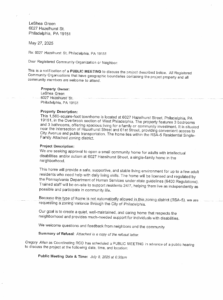 6027 Hazelhurst Street Letter page 1