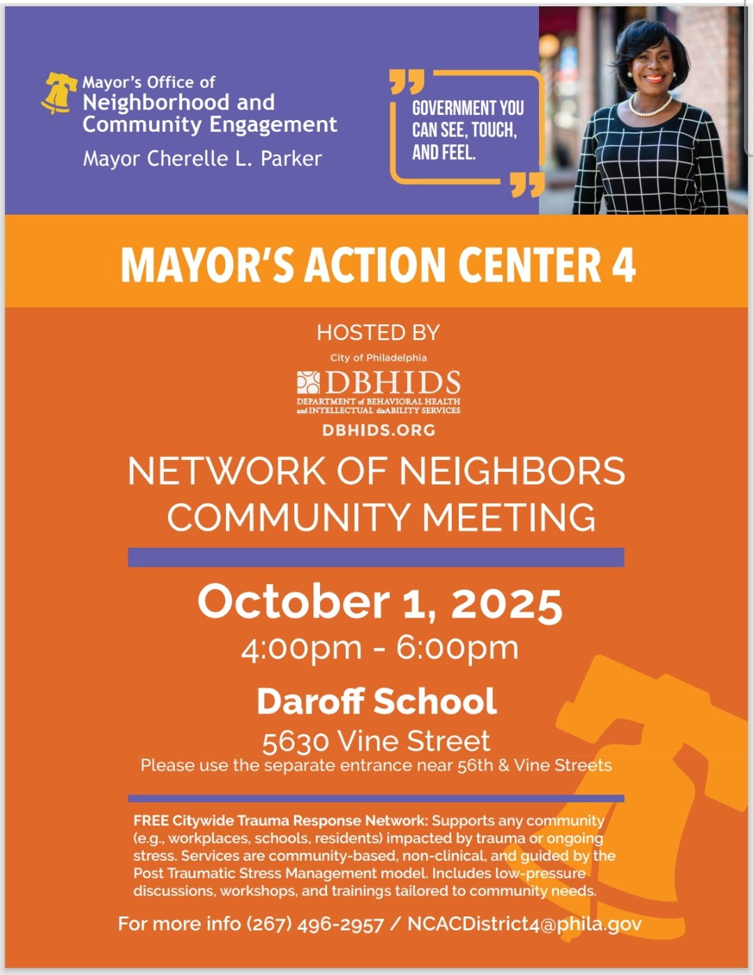 MAC4 Network of Neighbors Community Meeting